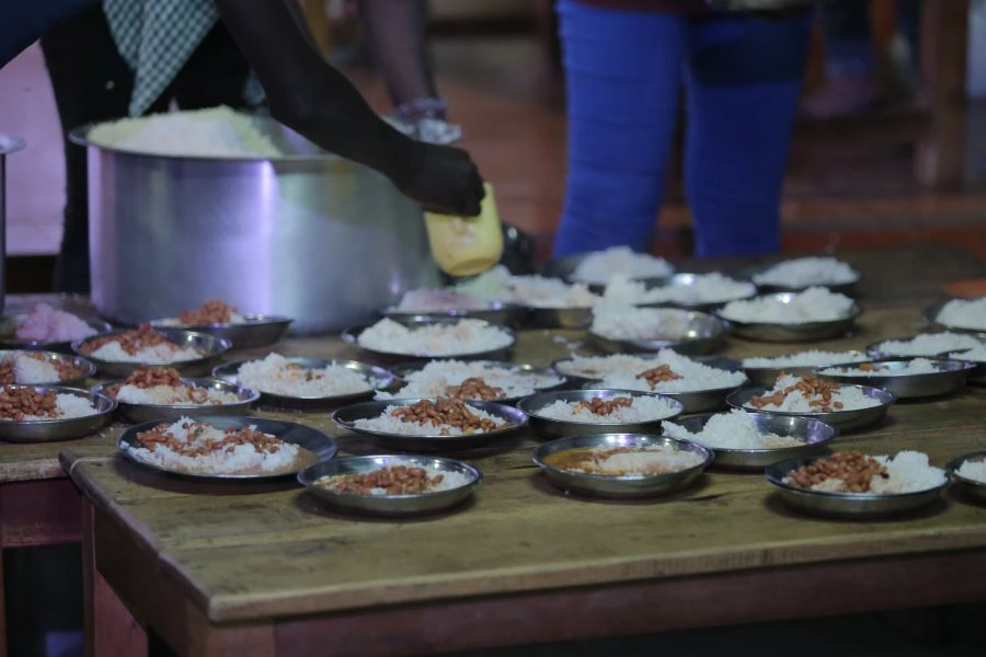 Serving school meals